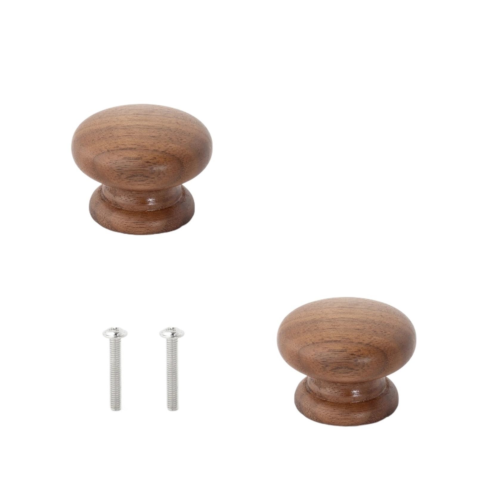 SNGUOQ 5PCS Wood Knobs Wooden Round Knob and Pull Furniture Door Handles for Cabinet Wardrobe Drawer Cupboard for Cabinet Drawer Shoes(Type 2)