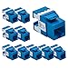 Beszin Cat.6 RJ45 110 Type 180Â° Keystone Jack (10-Pack, Blue)