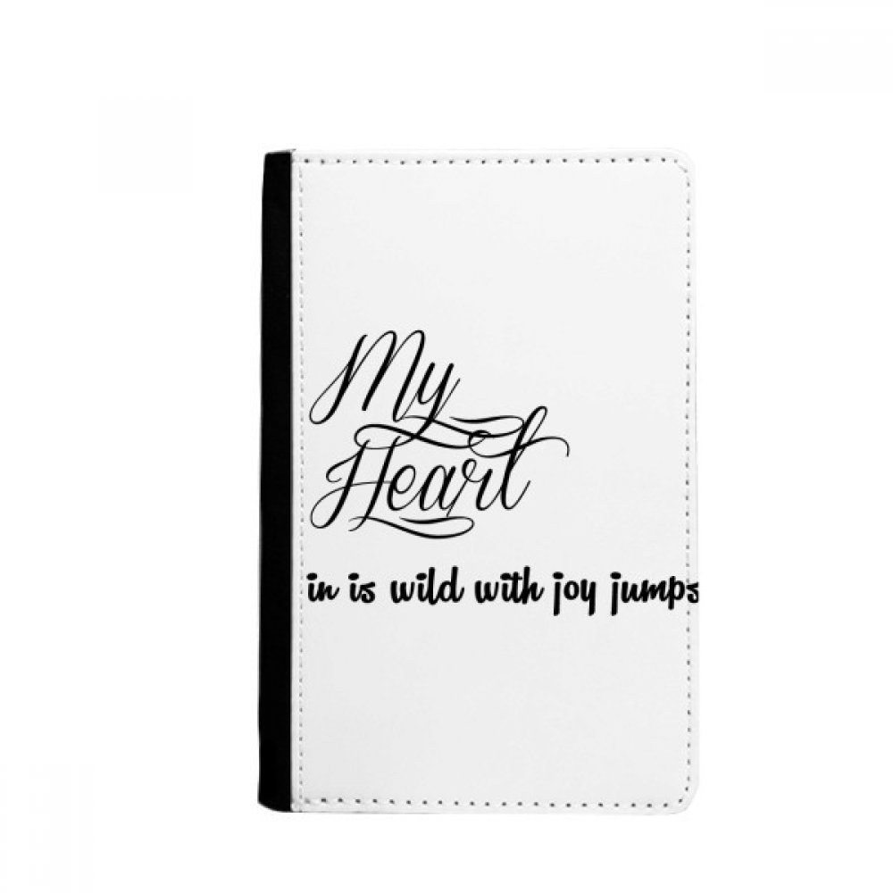 DIYthinker Famous Poetry Quote My Heart Joy Passport Holder Notecase Burse Wallet Cover Card Purse