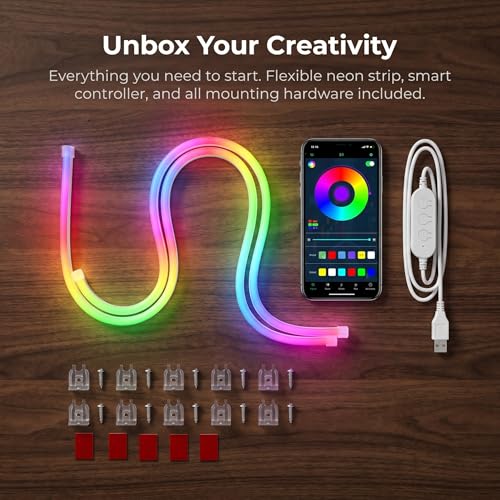 Tira de luces LED flexible de 1 metro RGB con control app miniatura 2