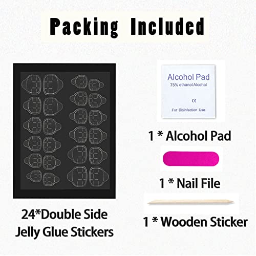 Docvoeomh Orange Acrylic Press On Nails Medium Almond Shaped Fake Nails French Tips Full Cover False Nails With Flame Designs Nails For Women 24Pcs #TOP2