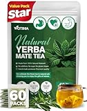 WOTIHA 60 Count Premium Unsmoked Yerba Mate Tea Bags - Sourced from Argentina, 100% Pure & Natural Energy, Coffee Alternative, Additive-Free, Sugar-Free, Gluten-Free, Vegan, Non-GMO