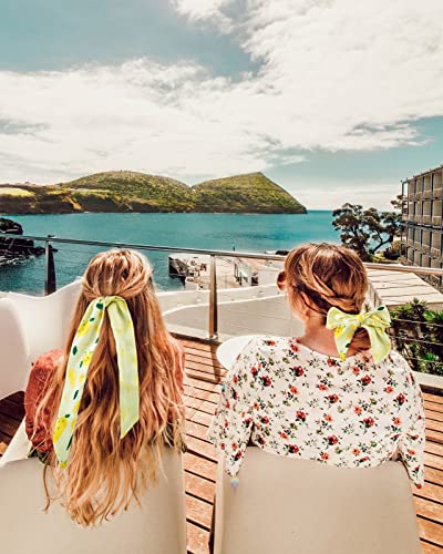 GERINLY Tropical Fruit Skinny Hair Scarf for Spring Cute Neck Ribbon Scarf Headband Long Reversible Purse Scarf4