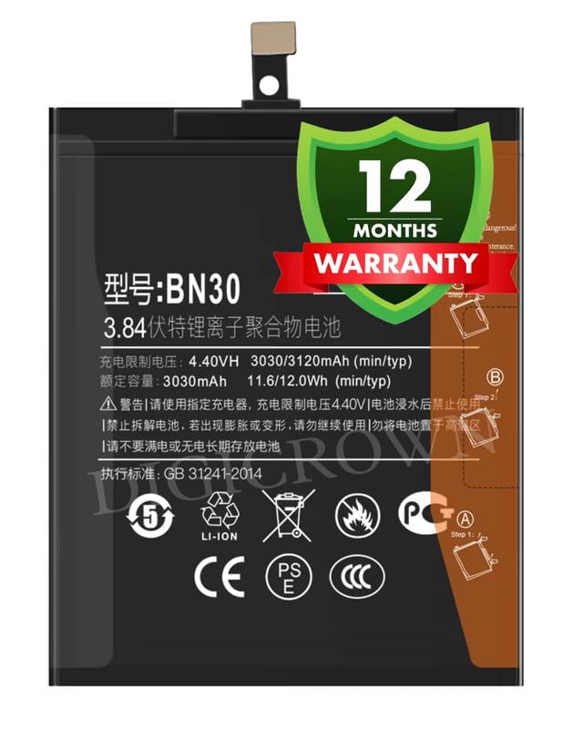 Image of Original BN30 Battery Compatible for Xiaomi Redmi 4A - (3120mAh) - 1 Year Warranty DF7