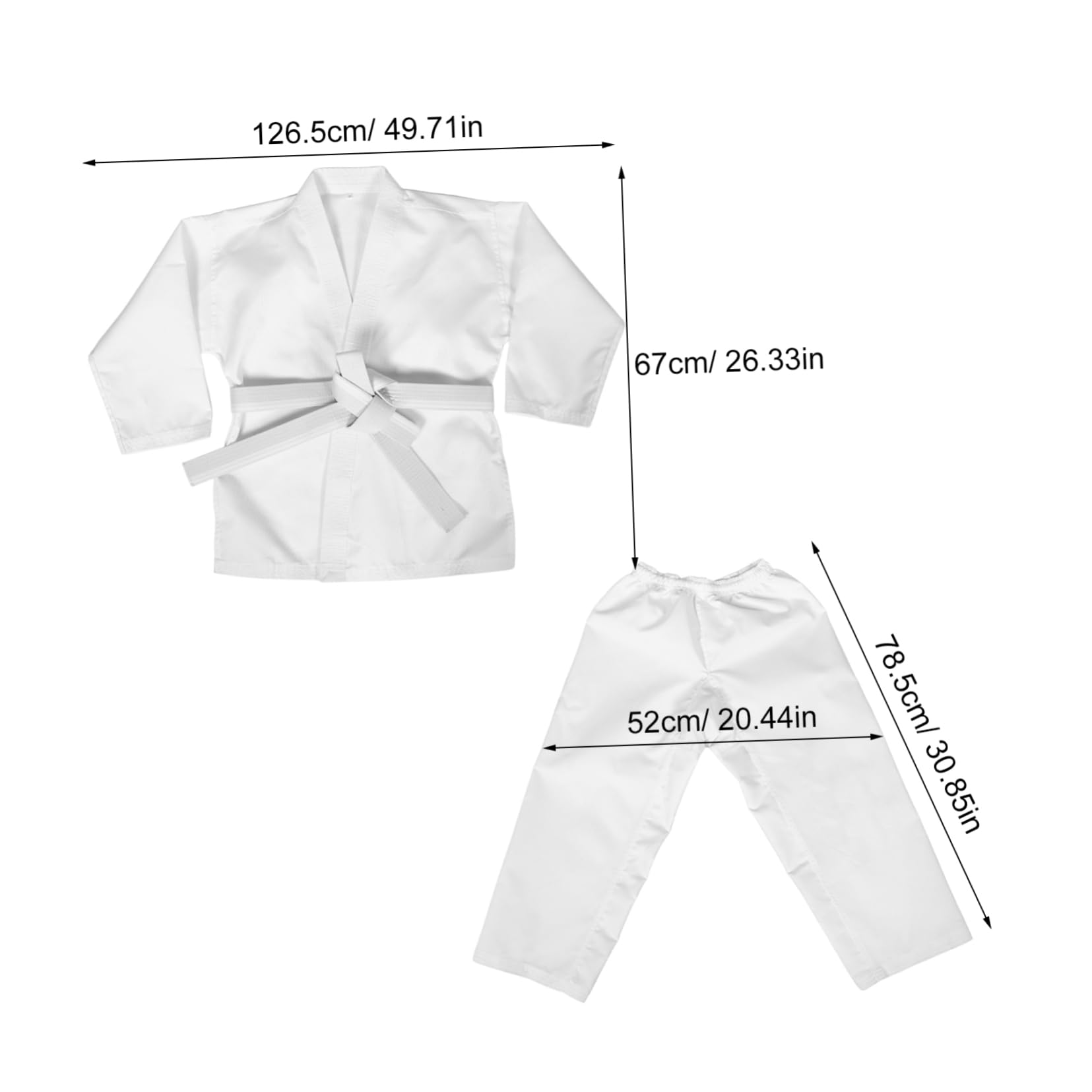 Beavorty Heavy-duty Karate Uniform Kids Adults Taekwondo Suit Martial Arts Training Belts Student Karate Kimono