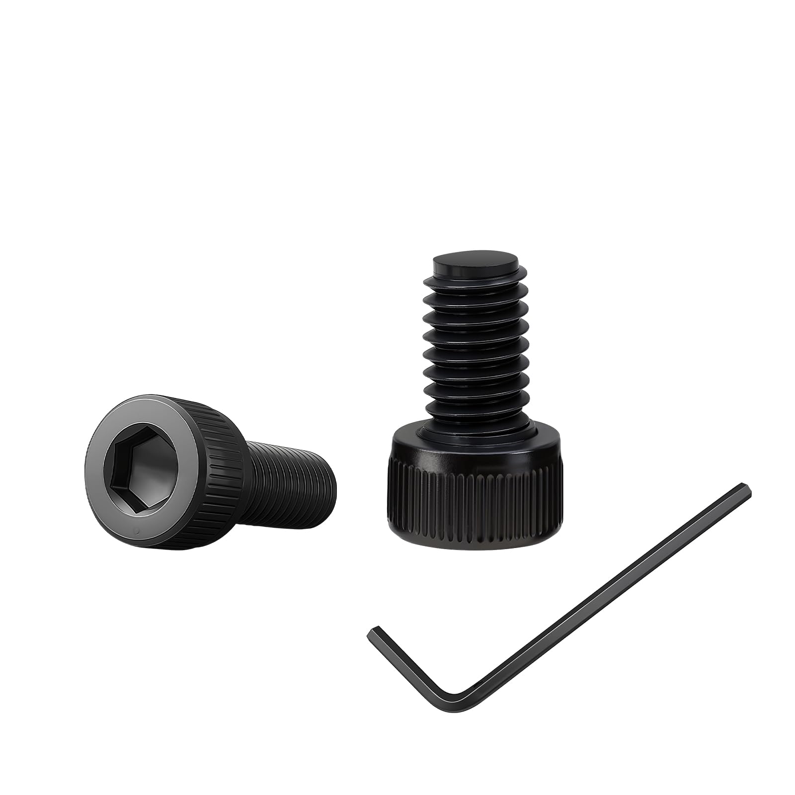 100 Stück M3×4 Schrauben,Zylinderkopfschrauben mit Innensechskant,Zylinderschrauben mit 1 Innensechskantschlüssel Vollgewinde aus Kohlenstoffstahl (schwarz) für Befestigungselemente (M3, Länge:4mm)