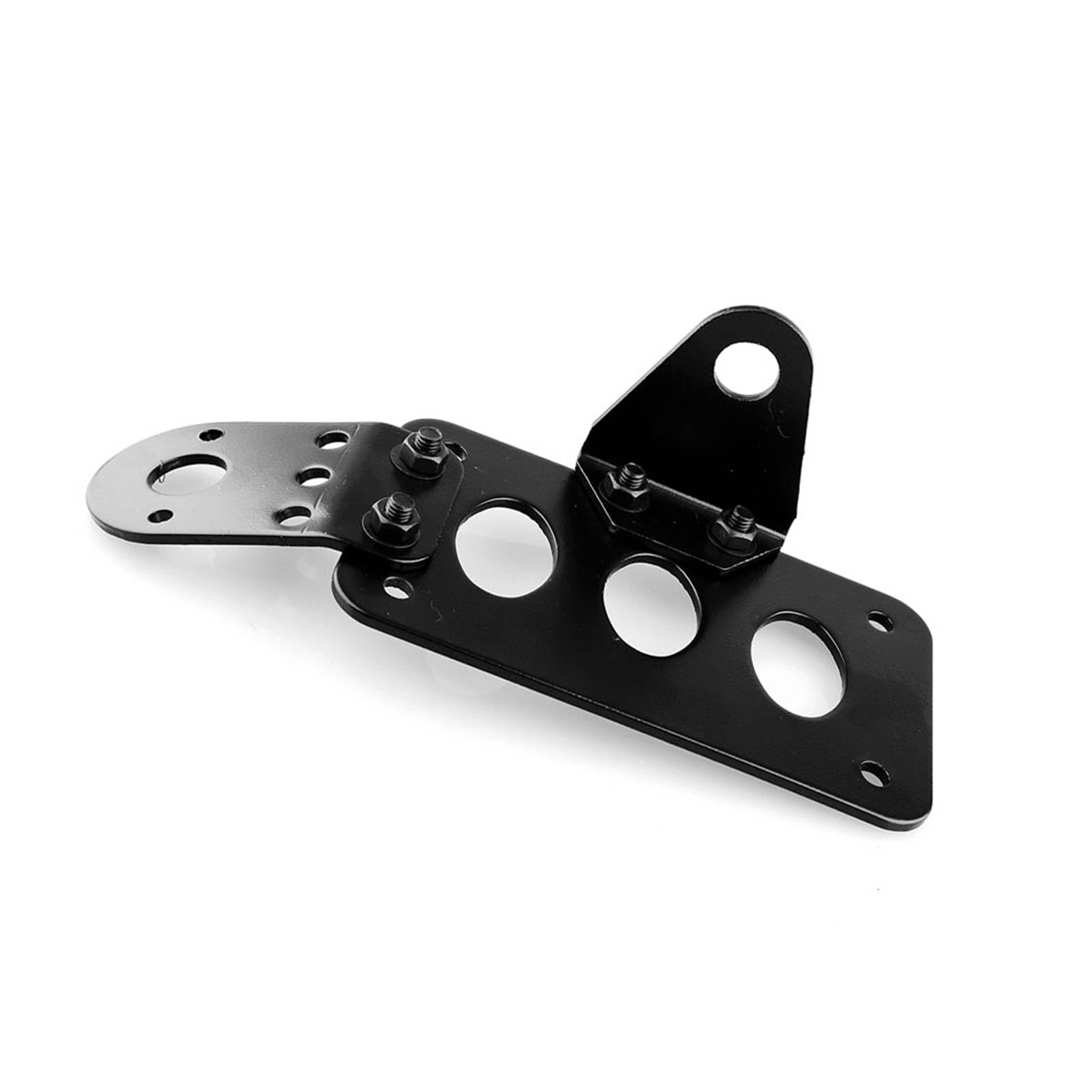 Staffa Laterale in Lega di Alluminio Staffa per del Motociclo Fanale Posteriore per Motocicletta Staffa Laterale in Metallo Nero 18x10,3 Cm