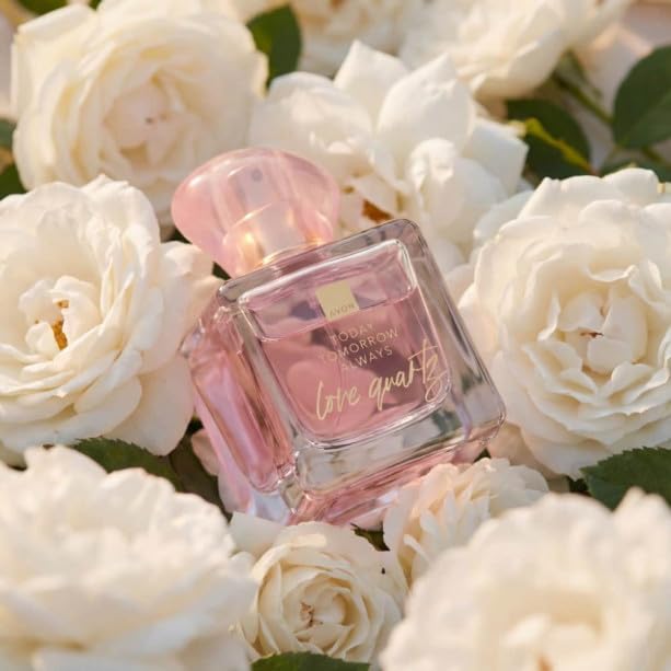 AVON Today Tomorrow Always Love Quartz Eau de Parfum, Rosa de Cristal, Aceite de Sándalo, Té de Mandarina, 50 ml
