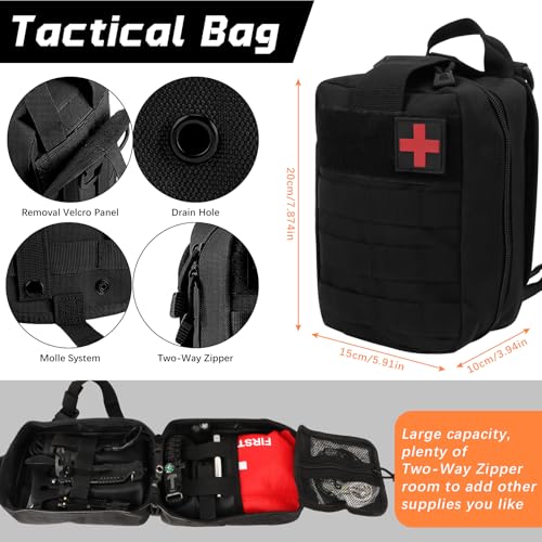 71 in 1 Außen Notfall Survival Kit mit Erste Hilfe Set,Survival Ausrüstung mit Erste Hilfe Set,Multi-Tool Axt,Klappspaten,Rettungsdecke Kompass,Geschenke für Männer Camping/Abenteuer/Wandern im Freien – Bild 5