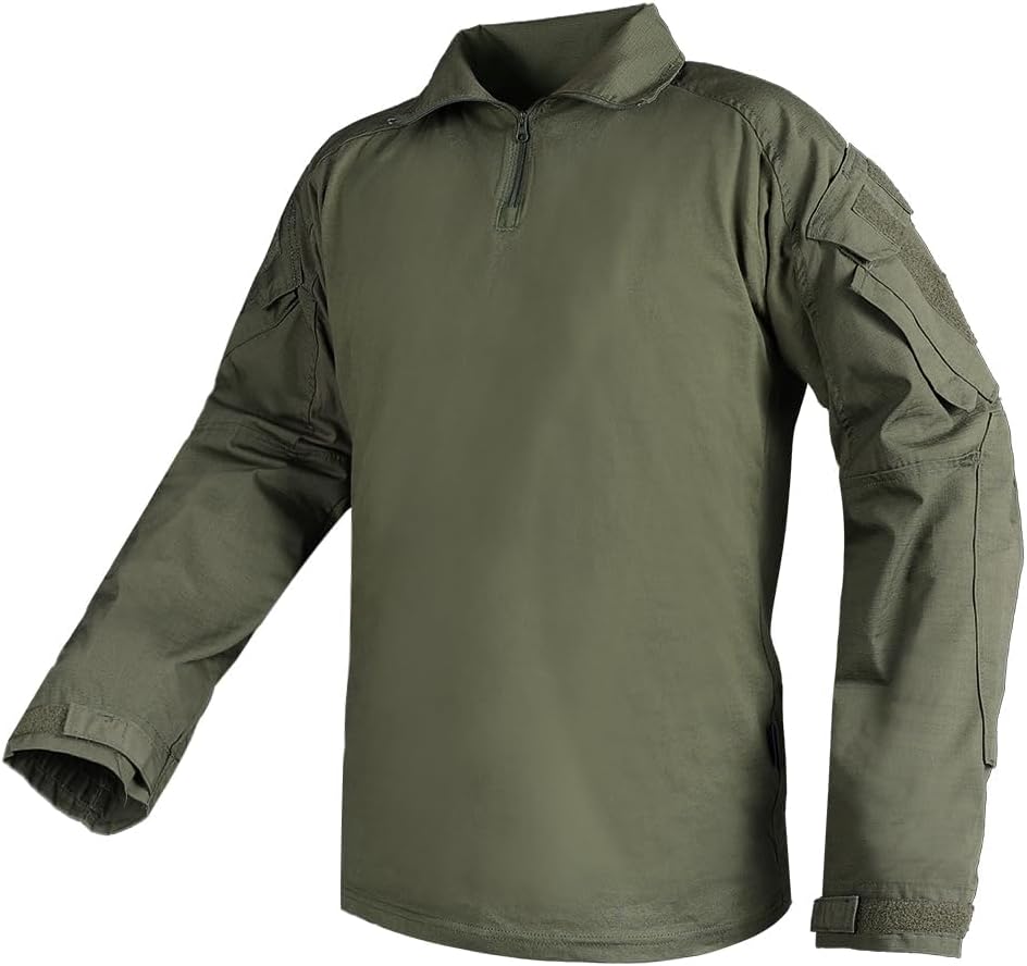 Tactical Shirt with Knee Pads,Combat Army Long Sleeve BDU G3 Shirt Top,Airsoft Paintball Hunting Outdoor T-Shirt