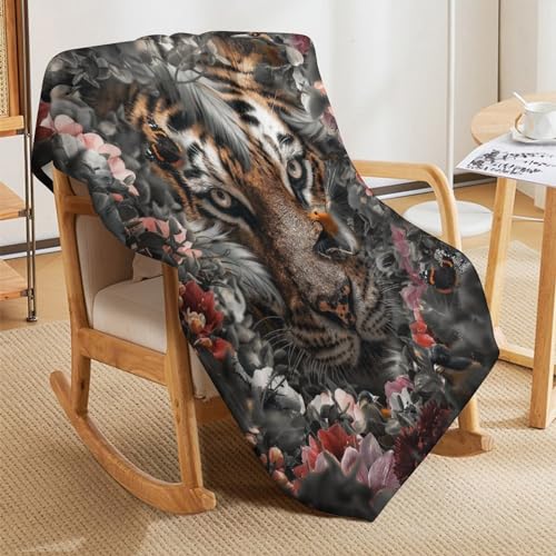 Couverture polaire tigre douce 150x200 cm pour protéger votre canapé - 8
