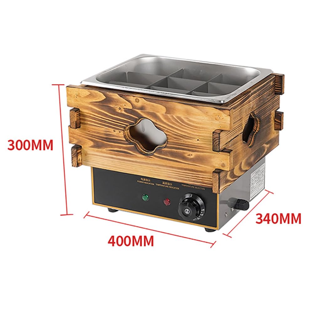 Pentola Oden Commerciale, Macchina da Cucina Oden Kanto da 9 Scatole, Divisorio Rimovibile, Temperatura 60~200°c Liberamente Regolabile, Corpo in Acciaio Inossidabile, Mac da Cucina Kanto Versatile