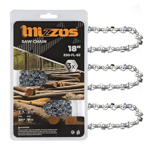 MIZZOS Hardwood Specialist 3-Pack | 3/8"LP .050" 62 Links 18...
