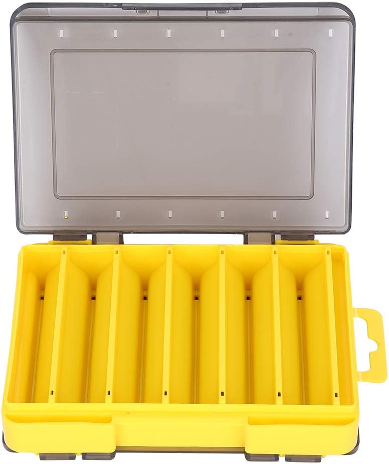 Keenso PVC Fishing Lure Hook Tackle Portable Box Storage Case Multifunctional Lure Tackle Box
