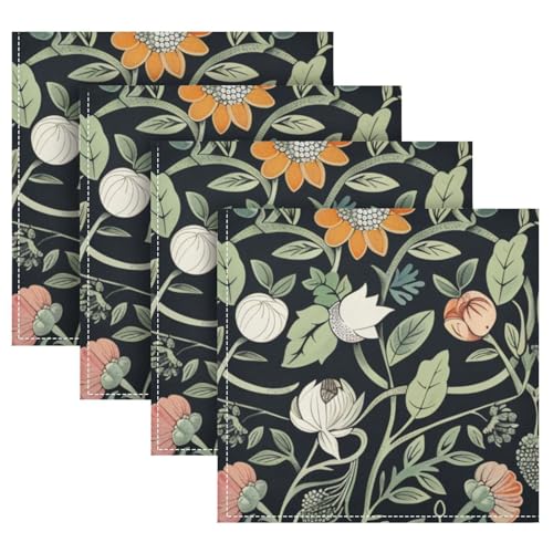 Servilletas de Tela William Morris Floral Coloridas 50.5x50.5 cm x6 miniatura 5