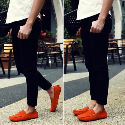 Image of PPXID Men's Dress Loafers Slip On Casual Shoes Lightweight Soft Penny Loafers Suede Driving Boat Shoes Moccasins