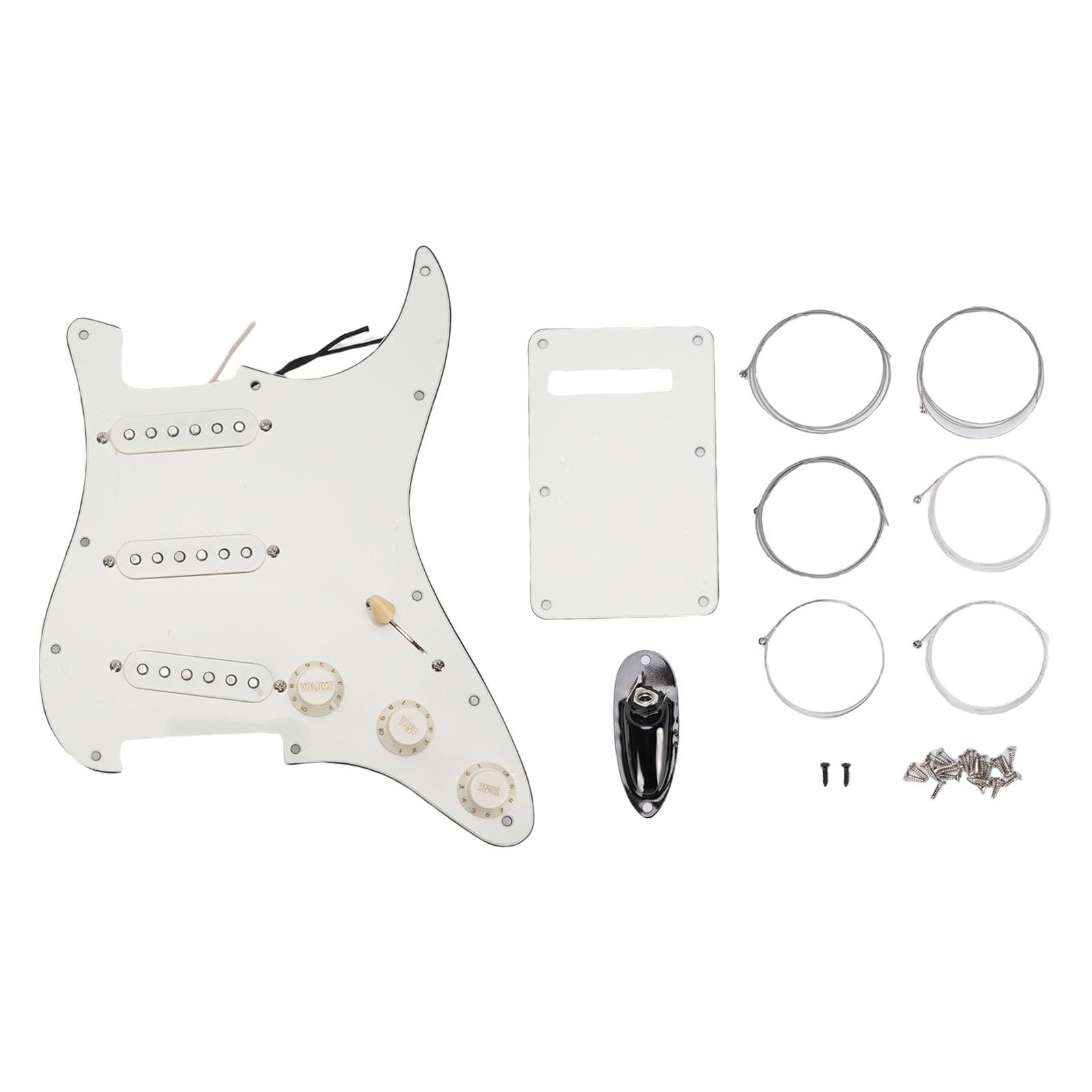 RiToEasysports Pickguard, Scratchplate Wstępnie Okablowana Maskownica Gitarowa Pickguardy do Gitary Elektrycznej do Płyt z podwójną cewką 3 Warstwy PVC Vintage (Czarna wtyczka statku)