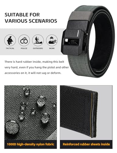 Image of IDOGEAR SPORTS Tactical Ratchet Belt 1.5 inch EDC Gun Belt Reinforce Heavy Duty Belt With Adjustable Buckle