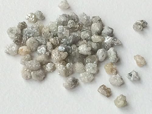 Miniatura 4 de Gems For Jewels Diamante en bruto gris brillante de 0.079-0.197 in, diamante en bruto gris, diamante sin cortar, diamante gris, diamantes sueltos