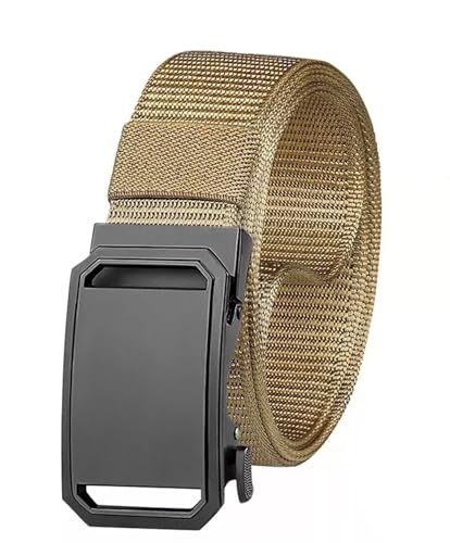 2 pack Men’s Tactical Belt with Quick-Release Buckle – Adjustable Nylon Military-Style Waist Belt for Work, Outdoor, or Casual Use TAN