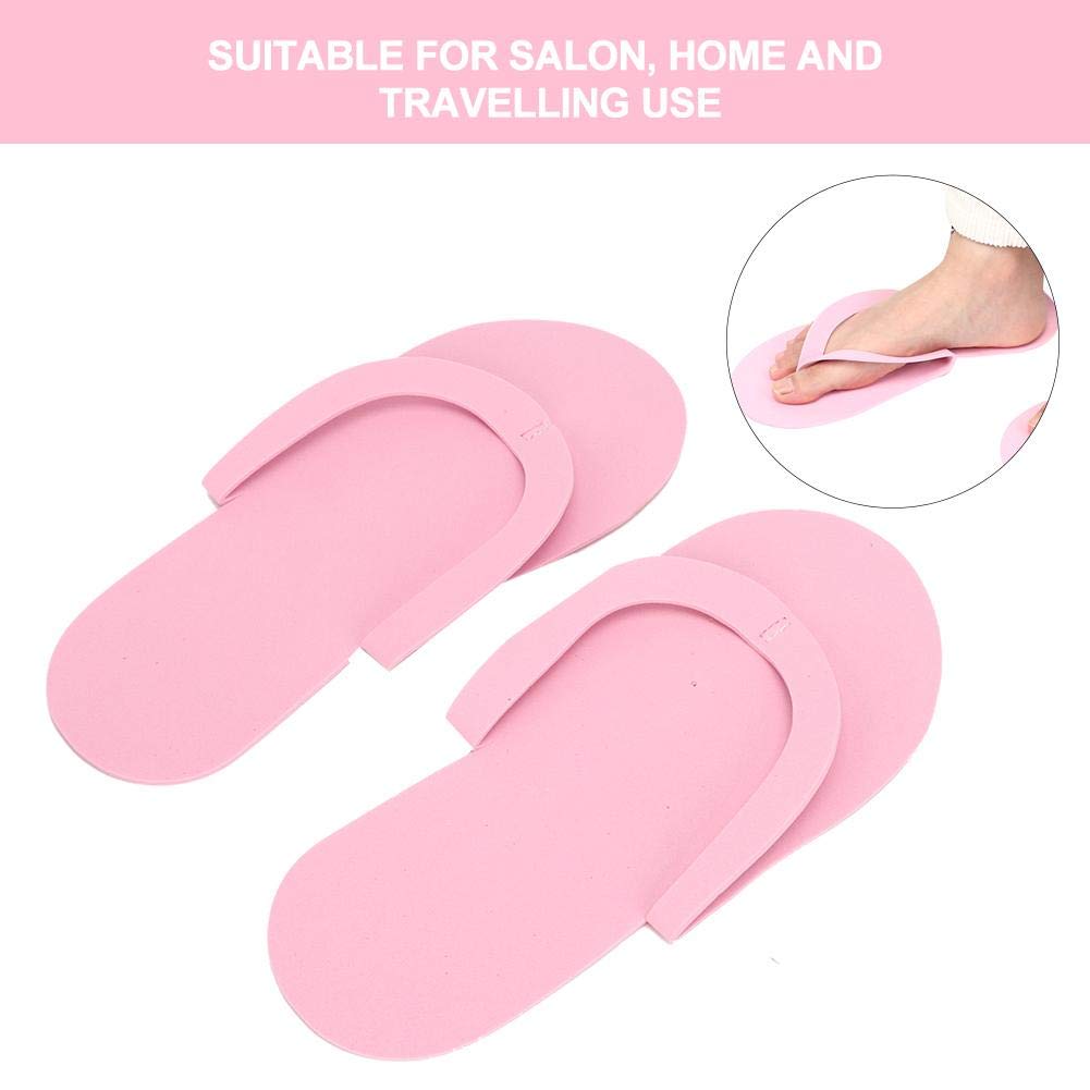 12 paia di infradito usa e getta, infradito spa, pantofole monouso per pedicure infradito nail art pantofole portatili spessore 3 mm per hotel centro spa viaggio al coperto 42(Rosa)