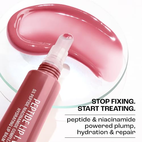 Image of Lakme Peptide Lip IV with 5% Peptide-Niacinamide Complex, For Intense Hydration With A Serum-Like Texture That Visibly Plumps, Smoothens, and Repairs, Bare Minimum Hydration, 10g
