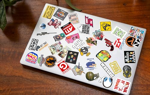 Image of WallDesign 44 Piece Gaming Sticker Pack - Vibrant Vinyl Decals for Laptop, Mobile, PC, Console & Accessories - Durable Laminated Stickers for Gamers