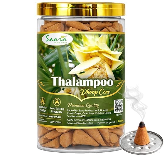 Thalampoo Incense Cone | Ketaki Poo | Fragrant Pandan Flower | Premium Dhoop, 50 Nos-picture-12