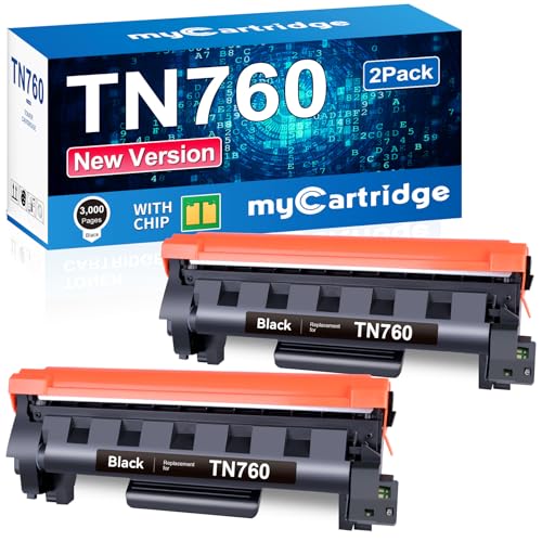 TN760 Toner 2 Pack Compatible with Brother Toner tn-730/tn-760 Replacement for tn760 Toner for