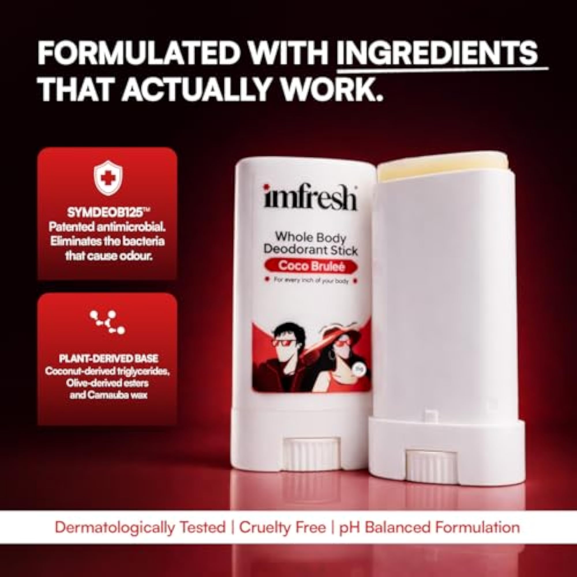 Coco Brulee Whole Body Deodorant Stick for Men & Women