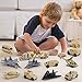 BeebeeRun Special Forces Military Vehicles Army Truck Toys for Boys, Mini Die-cast Military Model Cars Toys Set with Tank Helicopter Jets Playset Gift for Kids