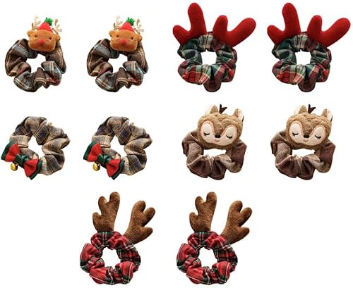 Hair Accessories Hair Scrunchy Christmas Christmas Check Elastic Hair Bands Lovely and Versatile Hair Ties Ropes Scrunchie Bobbles for Women Girls Adult Kids