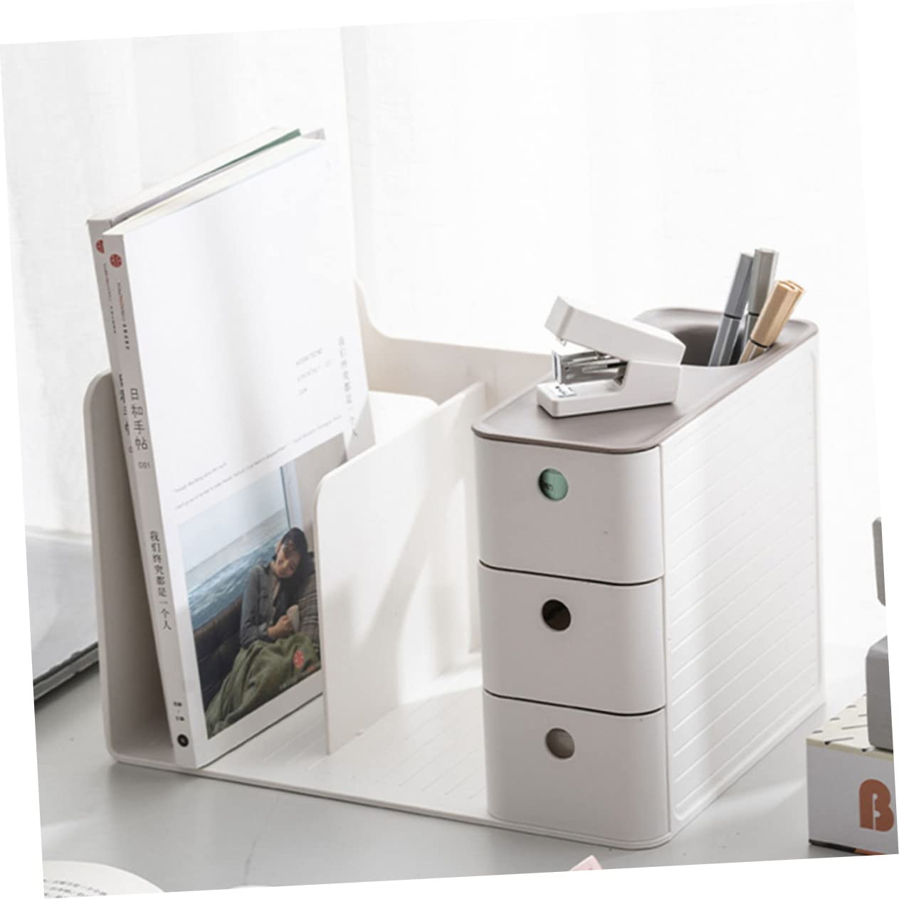 YARNOW Boîte De Rangement Pour Bureau Conteneur De Stockage Pour Fournitures De Bureau Organisateur De Maison