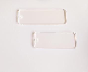 Acrylic Rectangle Blanks, Acrylic Blanks, Acrylic Keychain Blanks/Luggage Tags/Blank Acrylic Rectangle (3'' x 1)
