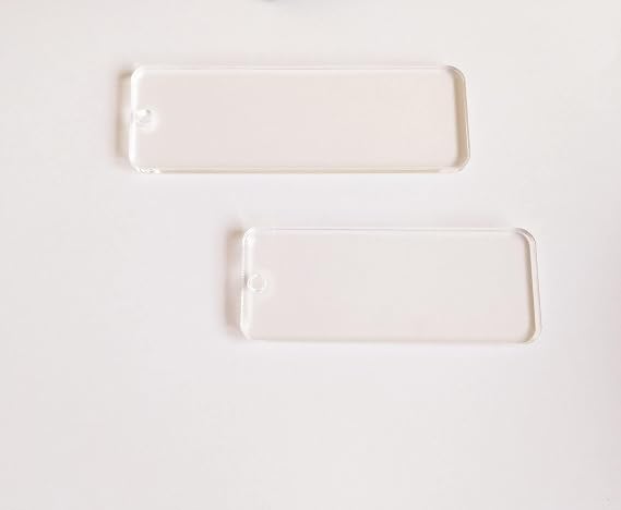 Acrylic Rectangle Blanks, Acrylic Blanks, Acrylic Keychain Blanks/Luggage Tags/Blank Acrylic Rectangle (3'' x 1)
