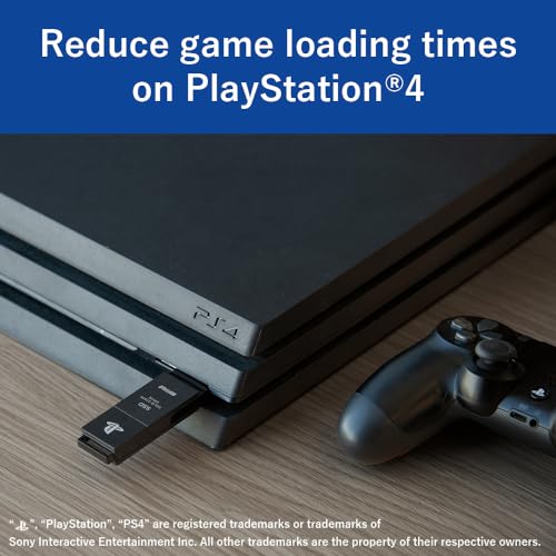 Image of BUFFALO External SSD 1.0TB - Officially Licensed Product, Compatible with PS5 Consoles / PS4 Consoles - USB3.2 Gen2 Type A Compact Stick SSD-SAO1.0U3B