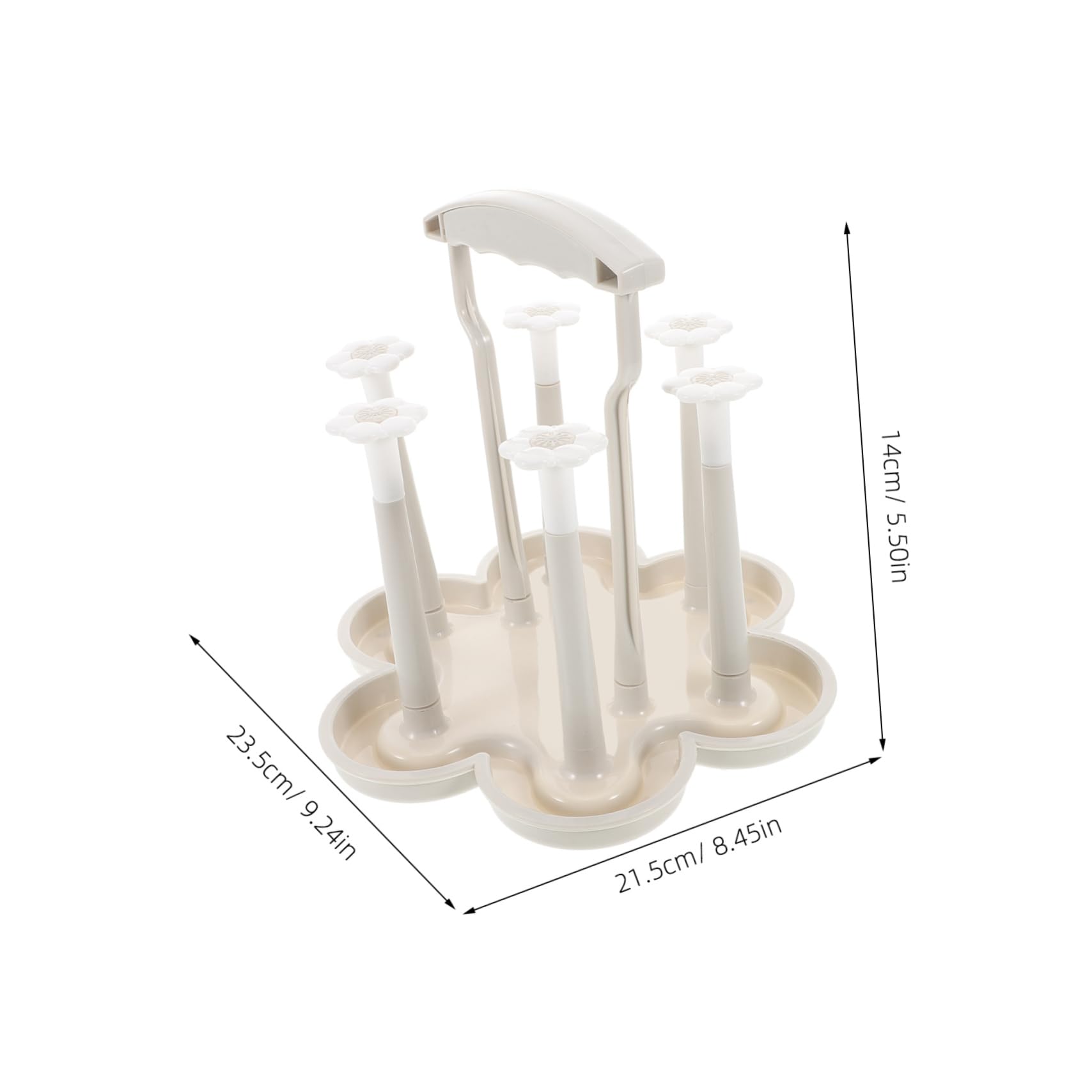 ULDIGI Cup Holder Storage Dish Drying Rack Milk Dryer Rack Coffee Mug Holder for Countertop Cup and Bottle Drain Rack Drying Rack Pp Beige re-usable