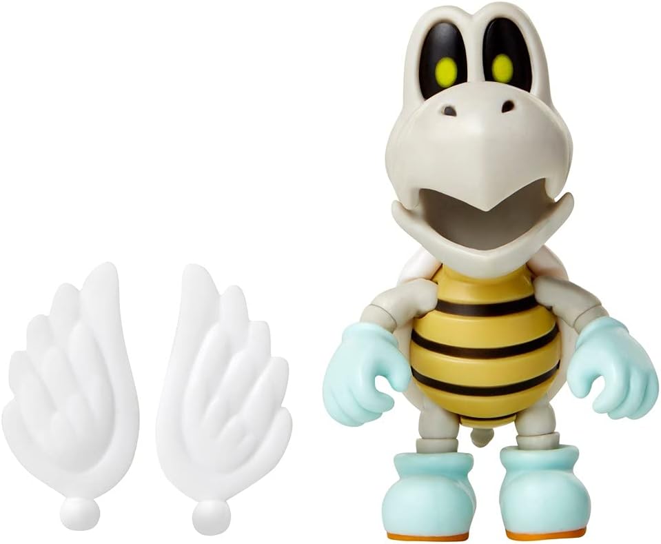 Super Mario Action Figure 4 Inch Parabones Collectible Toy with Wings Accessory