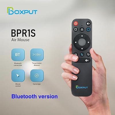 BOXPUT BPR1S BT Remote IR Learning Remote with Air Mouse and Voice Control Universal Replacement Remote for ATV Android Box TV Stick Set-Top Box
