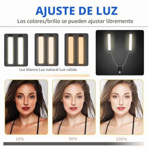 Lámpara de brazo doble LED regulable con brazo triangular de 105 cm de 50W 2