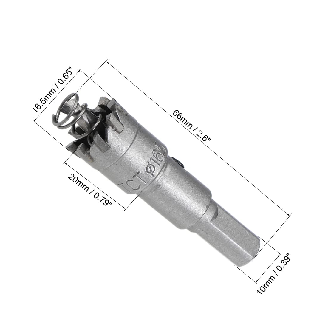 sourcing map Hartmetall Lochschneider, Lochsägen für Edelstahlblech, Hohe Dichte Zähne 16,5mm