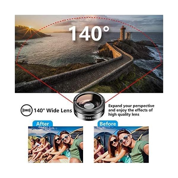 Apexel 6-in-1 Handy-Kamera-Objektiv-Set, Weitwinkelobjektiv, Makro-Objektiv, Fischaugenobjektiv, ND-Filter, CPL/Sternfilter, Clip-On-Handy für iPhone 8/x 7/Plus, Samsung S8, Android-Smartphones – Bild 5