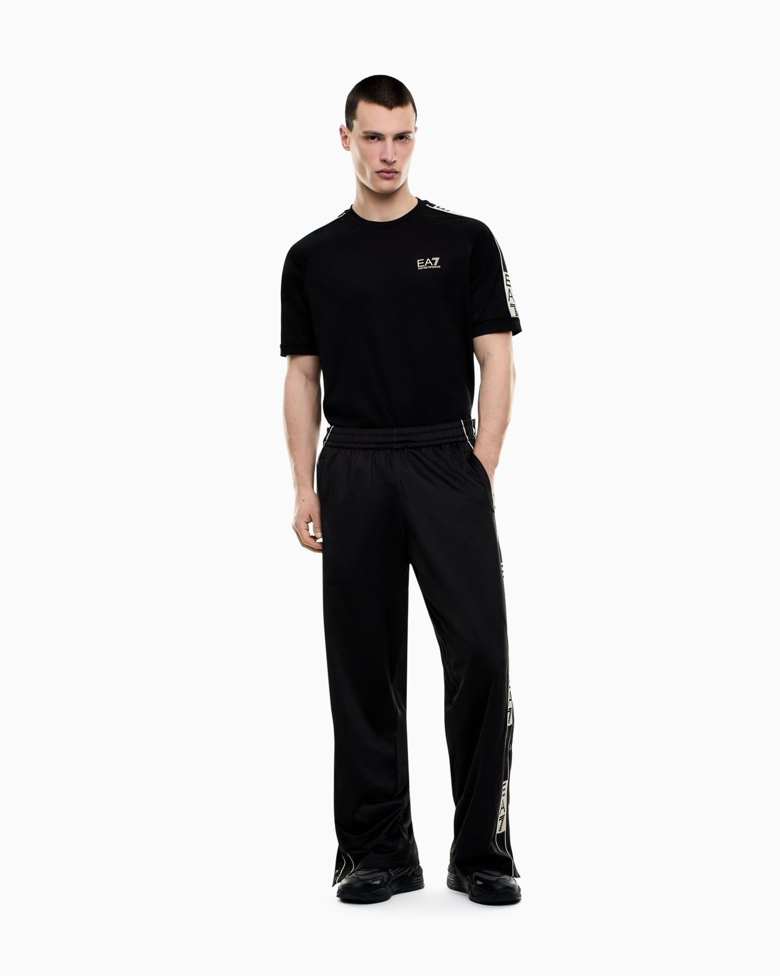 EA7 Emporio Armani męska koszulka graficzna z mieszanki wiskozy stretch 7M001395AF16724 8033919894899-3XL
