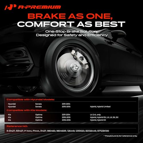 Image of A-Premium 11.81 inch (300mm) Front Vented Brake Rotors and Ceramic Pads Kit
