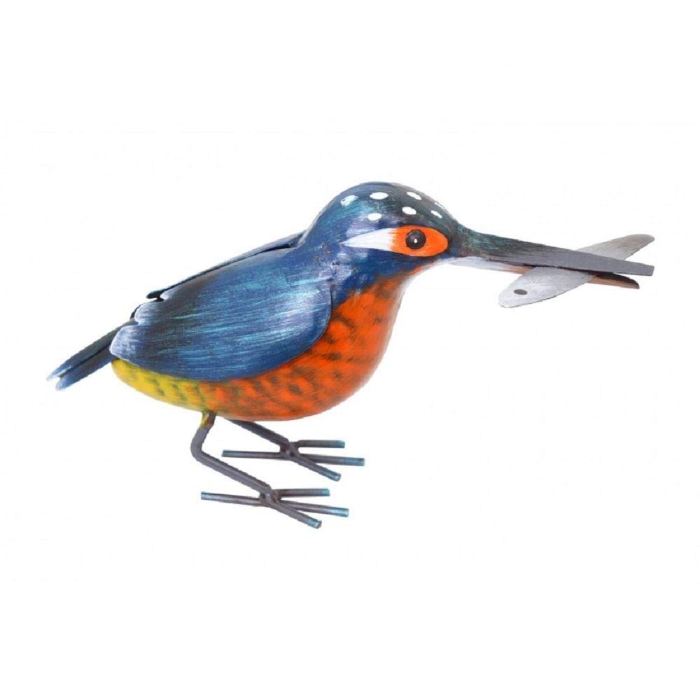 The Present Shop Primus Handcrafted Metal Kingfisher Standing Home Garden Ornament PQ1834