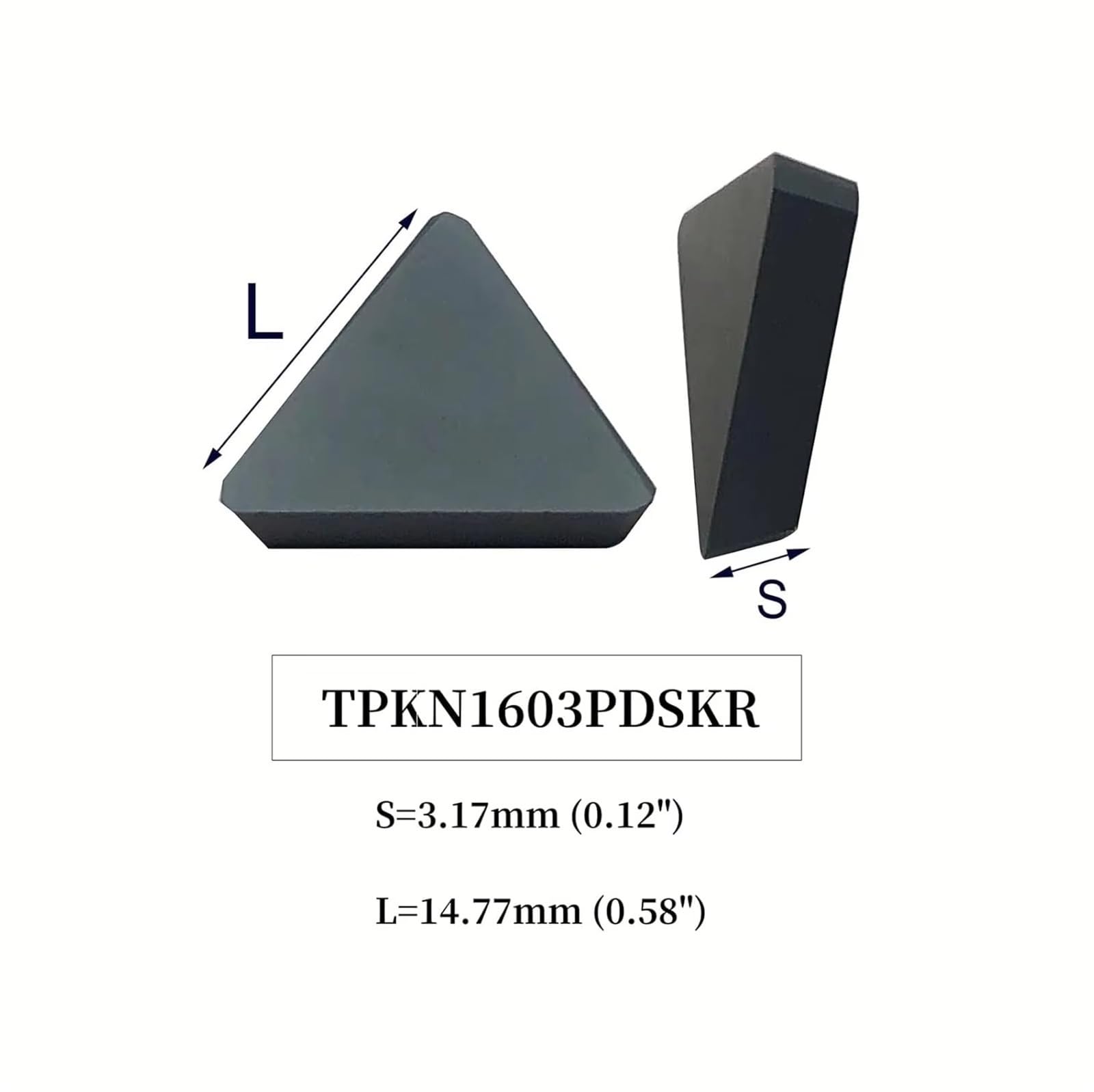 10PCS Dreieckeinsätze Hartmetalleinsätze Wendeschneidplatten Für Fräsen(TPKN1603PDSKR MM202)