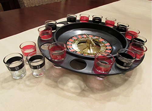 Evelots Drinking Shot Glass Roulette Game-Casino Style-16 Shot Glasses Included #TOP2