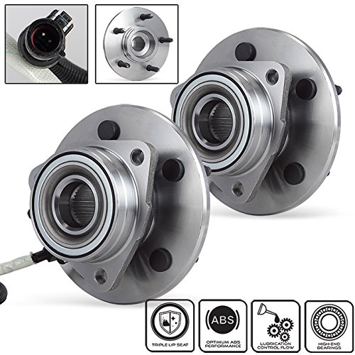 AKKON - for 1997-2000 Ford Expedition | 1998-00 Navigator Set of 2 Front Wheel Hub & Bearing + ABS & Lugs 515004