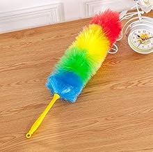 SAWSHIELD Microfiber Feather Duster for Cleaning | Lightweight Static Duster for Home, Office, Car | Multipurpose Dust Remover, 50 cm (Multicolor)