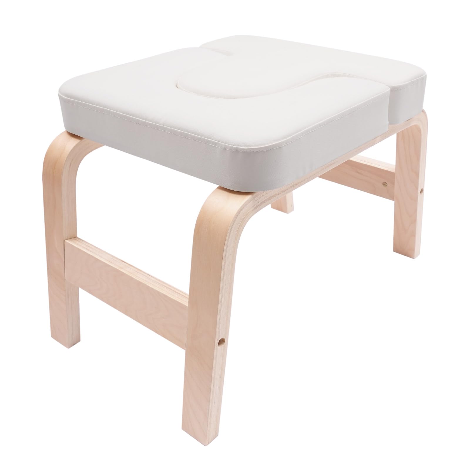 Tabouret de yoga Inversion Bank - Tabouret de yoga de qualité supérieure en bois massif (charge 200 kg), affiche d'exercice, tabouret pour débutant, appuie-tête pour maison, salle de gym, sûr et